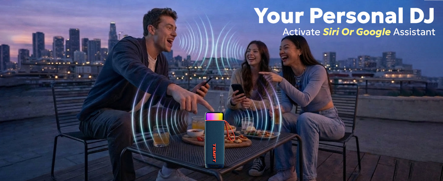 Tempt Enigma best wireless speakers with voice control personal DJ smart speaker