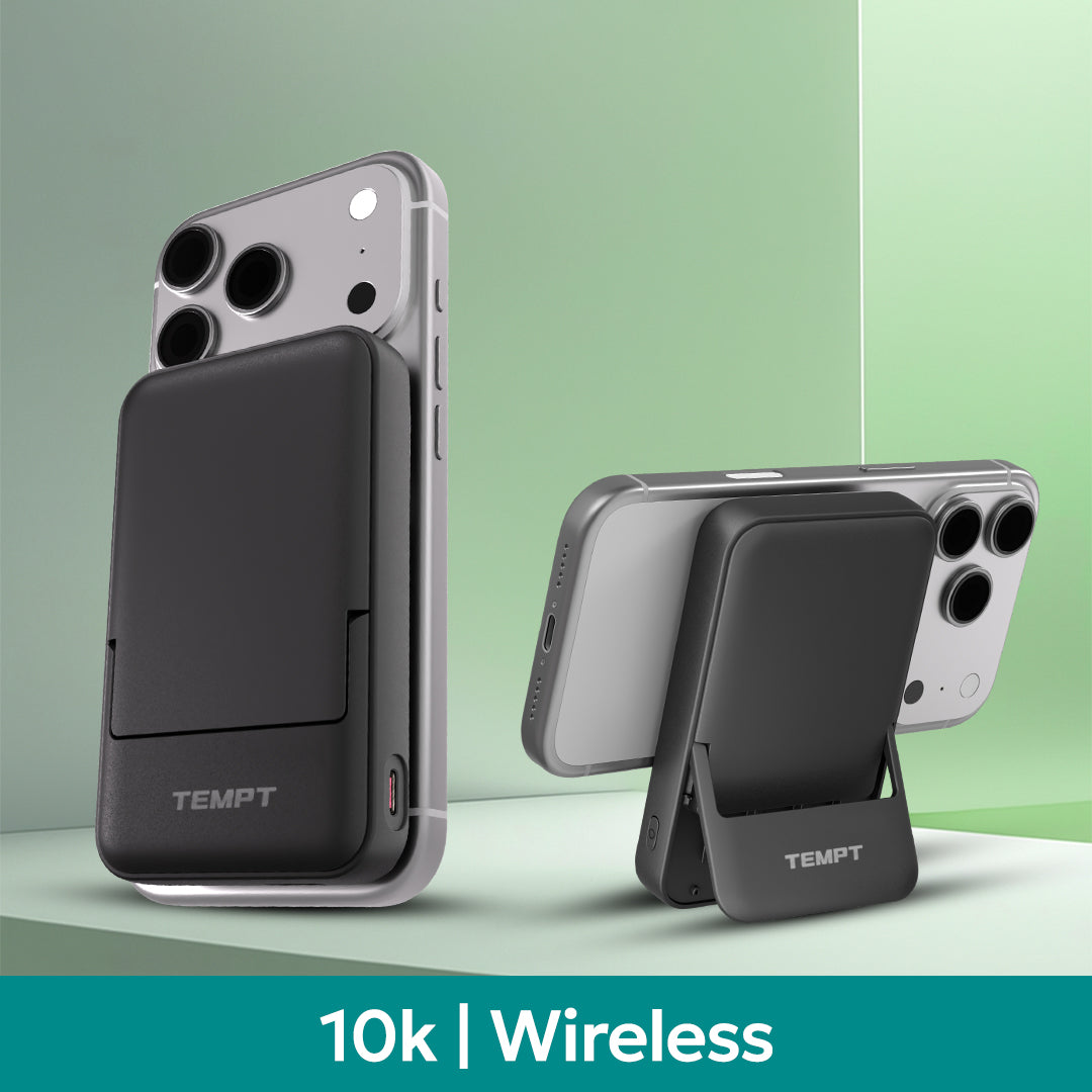 Tempt Flair 10000mAh Wireless Power Bank Portable Charger Mobile Power Bank