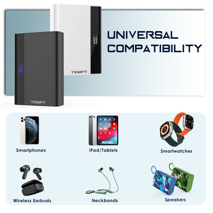 Tempt Fuel 10K Universal Compatibility Mobile Power Bank Phone Power Bank