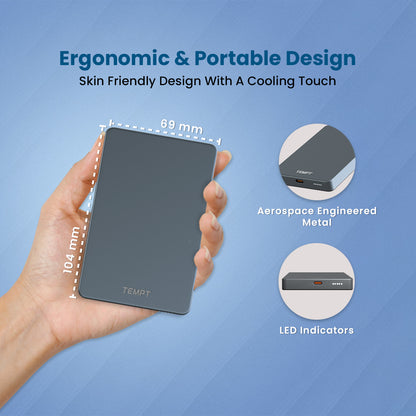 Tempt Joos Mag 10K Aerospace Metal Design Small Portable Power Bank Charger