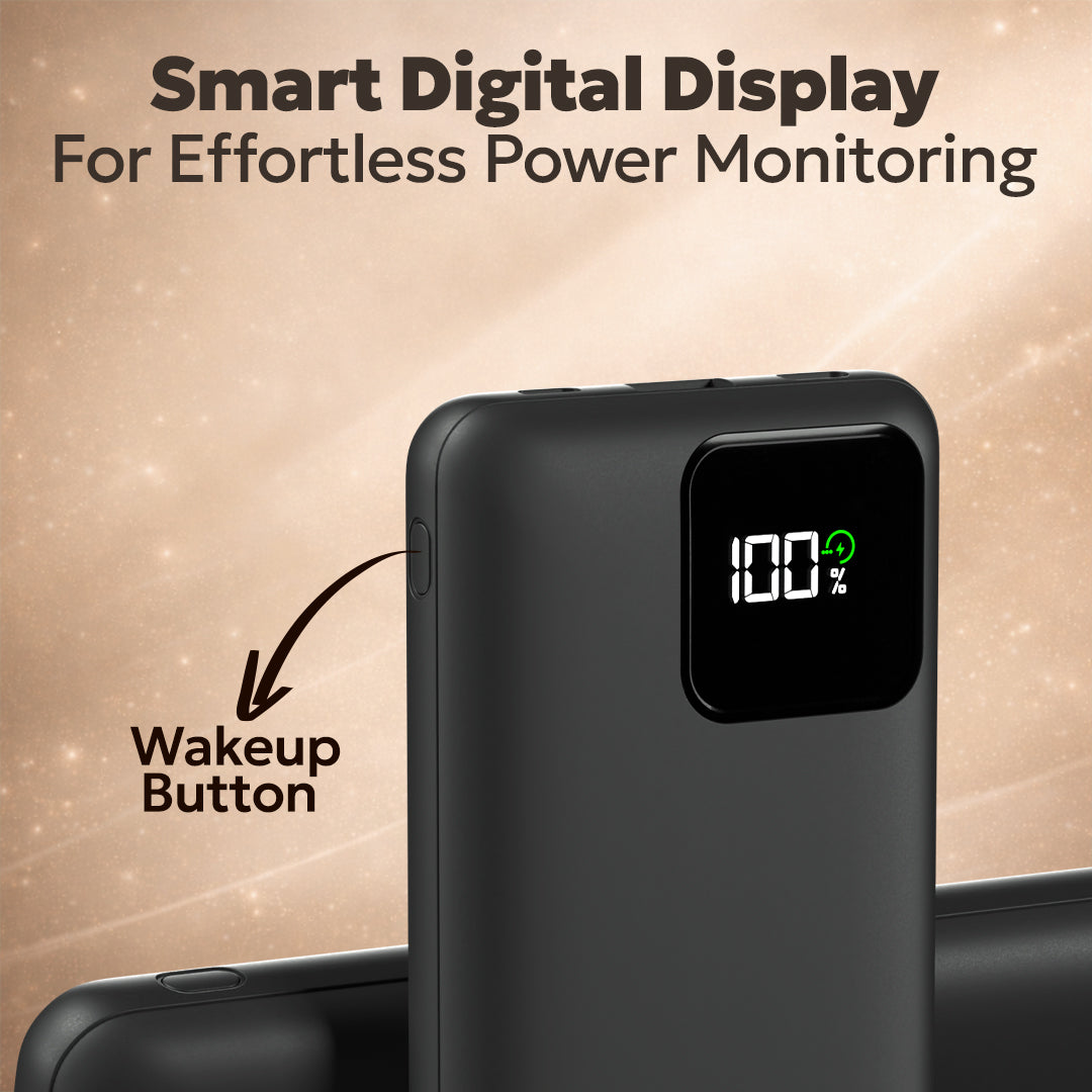 Tempt Joos QCPD 10K Digital LED Display Fast Charging Power Bank Portable Charger