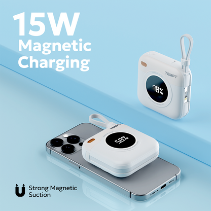 Tempt MagMini 15W Magnetic Wireless Charging Phone Power Bank