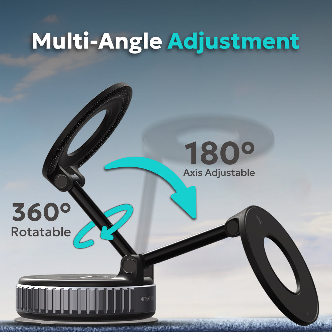 Tempt MagMount 360 degree rotating adjustable car phone holder with multi angle positioning car accessories