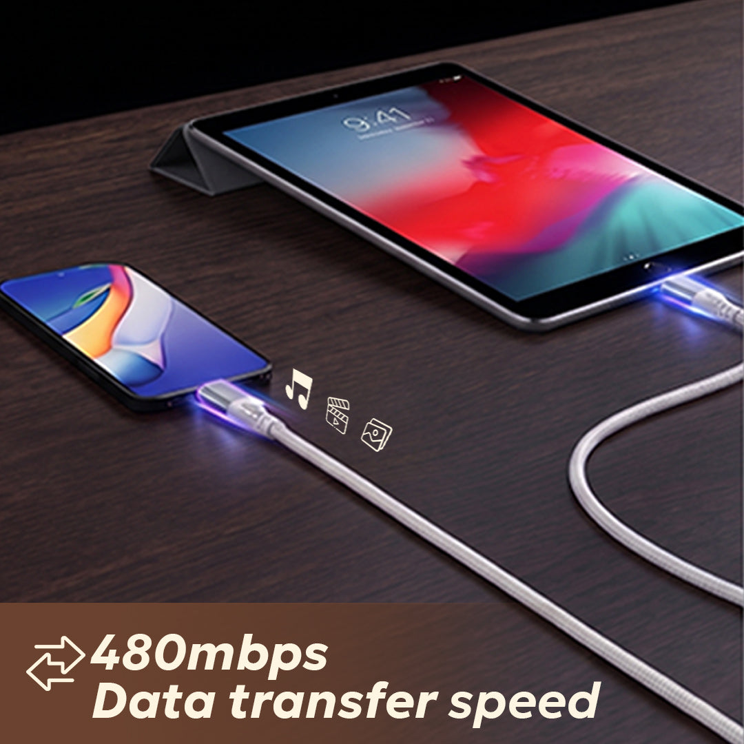 Tempt NOVA 65W USB C Charging Cable 12 Layers Multi Protection Cable 