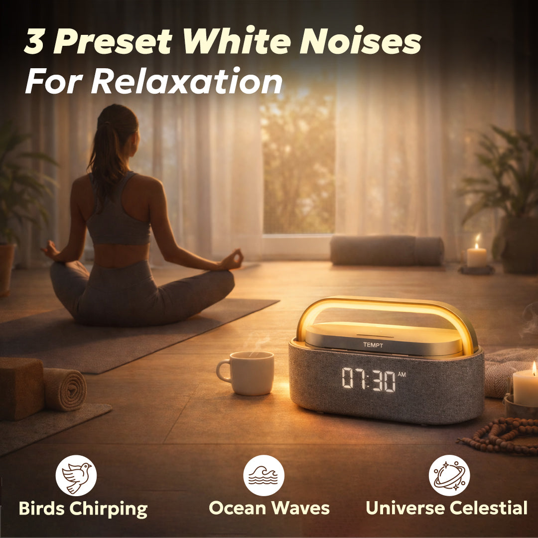 Tempt Privee Fusion Smart Speaker with Preset White Noise Sounds for Relaxation Bluetooth Speaker