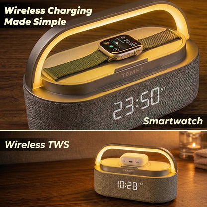Tempt Privee Fusion Wireless Bluetooth Speaker with Wireless Charging for Smartwatch and TWS Wireless Speakers