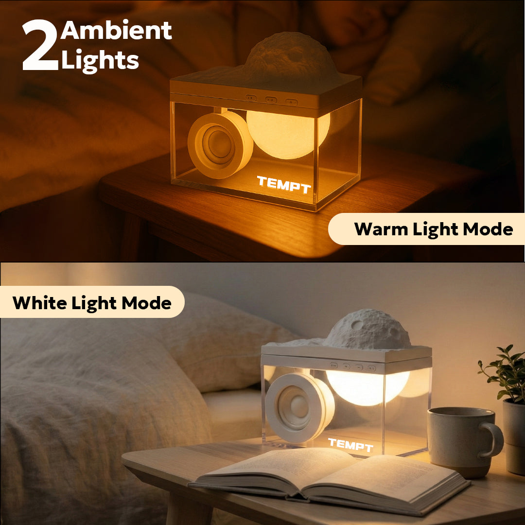 Tempt Privee Lunar Ambient Light Bluetooth Speaker Night Lamp Speaker