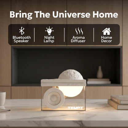 Tempt Privee Lunar 4 in 1 Bluetooth Speaker Night Lamp Aroma Diffuser Smart Speaker