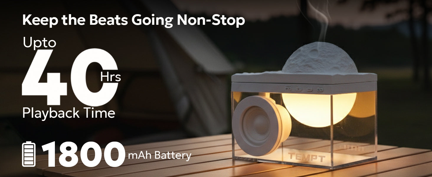 Tempt Privee Lunar 40 Hours Playback Portable Bluetooth Speaker With Long Battery