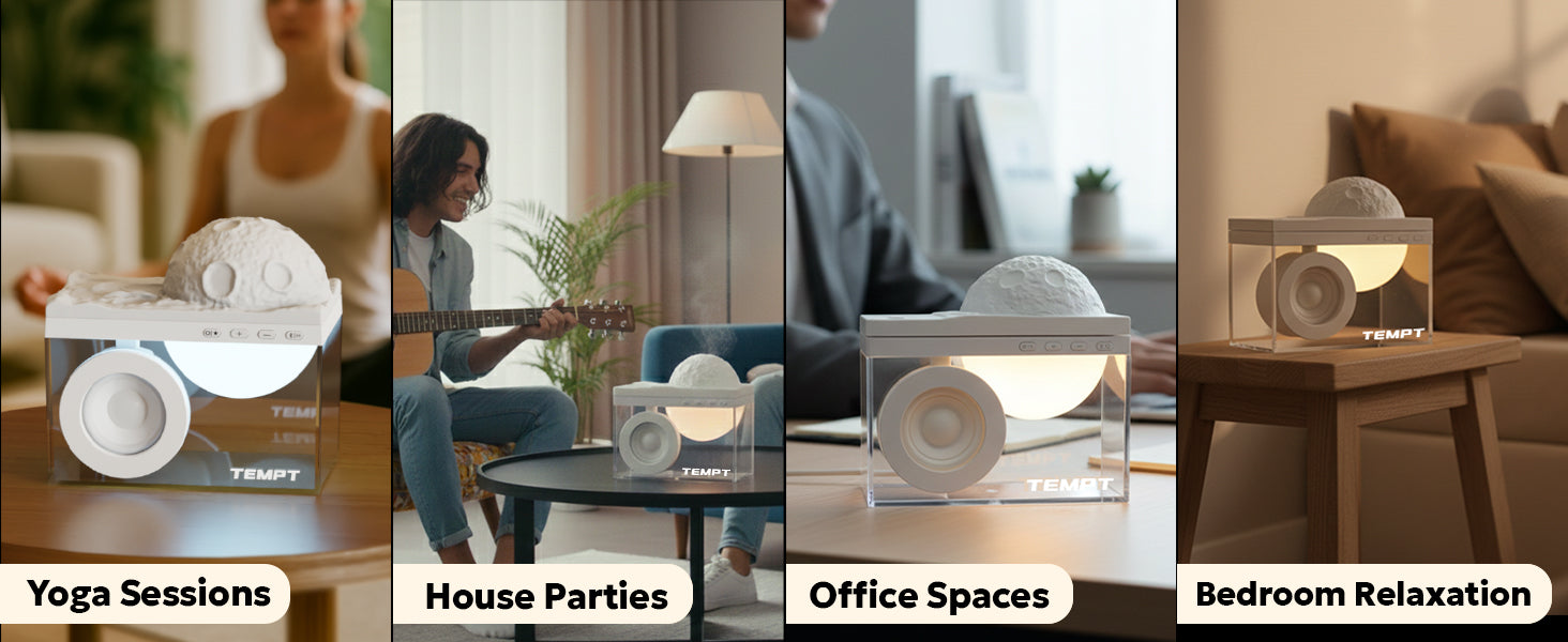 Tempt Privee Lunar Portable Wireless Bluetooth Speaker For Yoga Parties Office And Bedroom