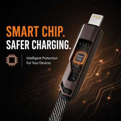 Tempt QuadCharge 65W Fast Charging Cable with Smart Chip Protection for Safe and Efficient Charging Cable Category