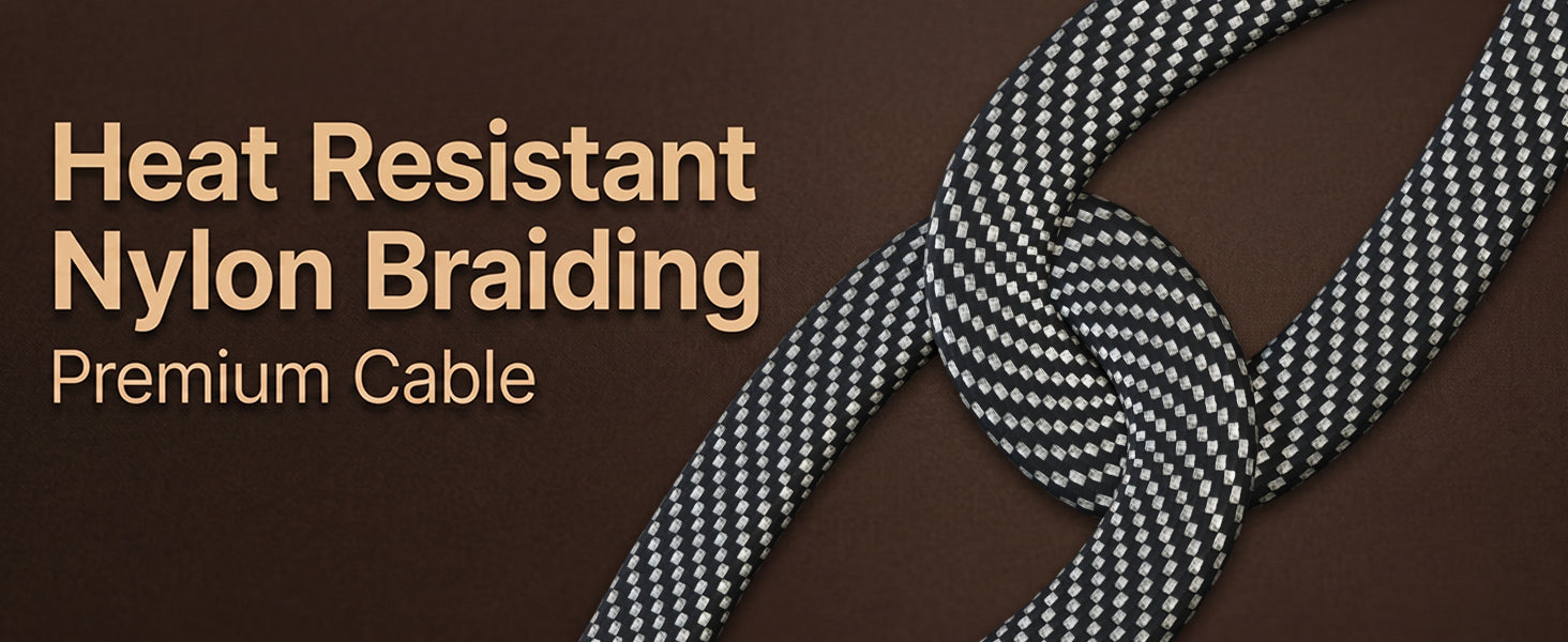 Tempt QuadCharge Heat Resistant Nylon Braided Charging Cable Durable Cable Category