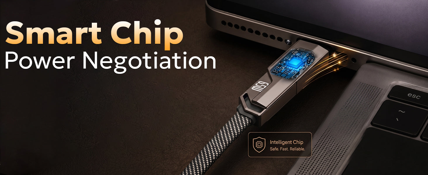 Tempt QuadCharge Smart Chip Power Negotiation Fast Charging Cable Safe Charging Cable Category