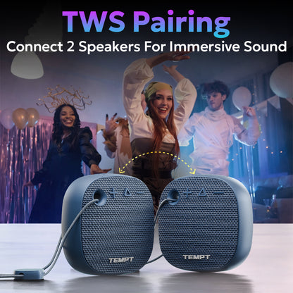 Tempt Rebel Air TWS Pairing Wireless Bluetooth Speaker for Stereo Sound