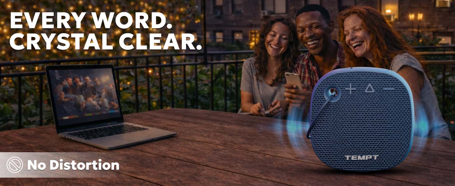 Tempt Rebel Air Crystal Clear Sound No Distortion Portable BT Speaker