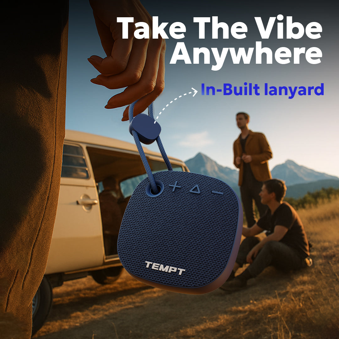 Tempt Rebel Air Portable Bluetooth Speaker with Built-in Lanyard