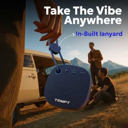 Tempt Rebel Air Portable Bluetooth Speaker with Built-in Lanyard