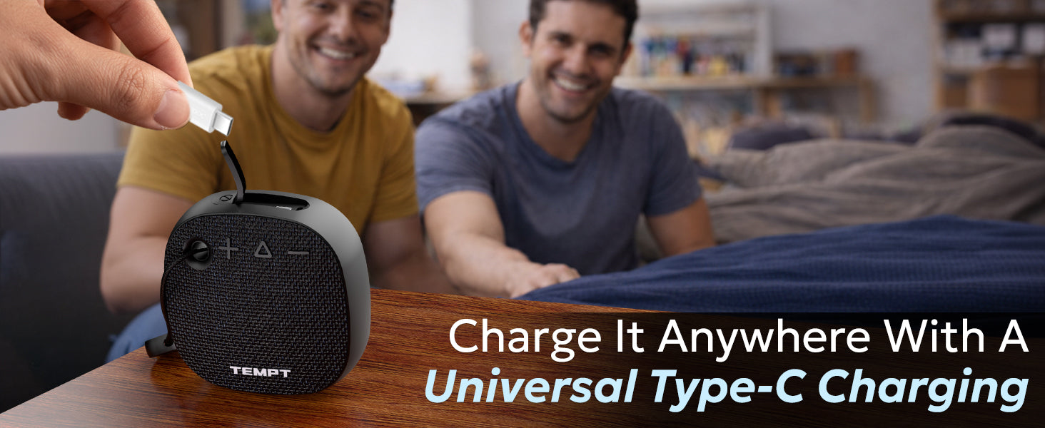 Tempt Rebel Air Type C Fast Charging Portable Bluetooth Speaker