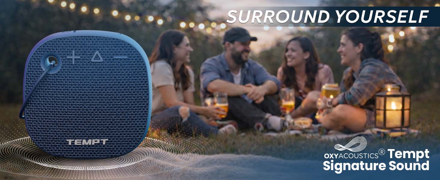 Tempt Rebel Air Oxyacoustics Signature Surround Sound Wireless Bluetooth Speaker