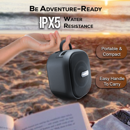 Tempt Rebel waterproof bluetooth speaker IPX5 outdoor portable speaker black
