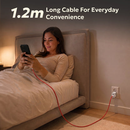 Tempt Silica 120W Charger Cable 1.2m Long Cable for Everyday Use Cable
