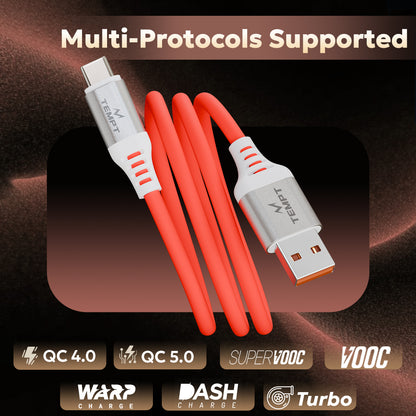 Tempt Silica 120W Quick Charge Cable Multi Protocol Support Cable