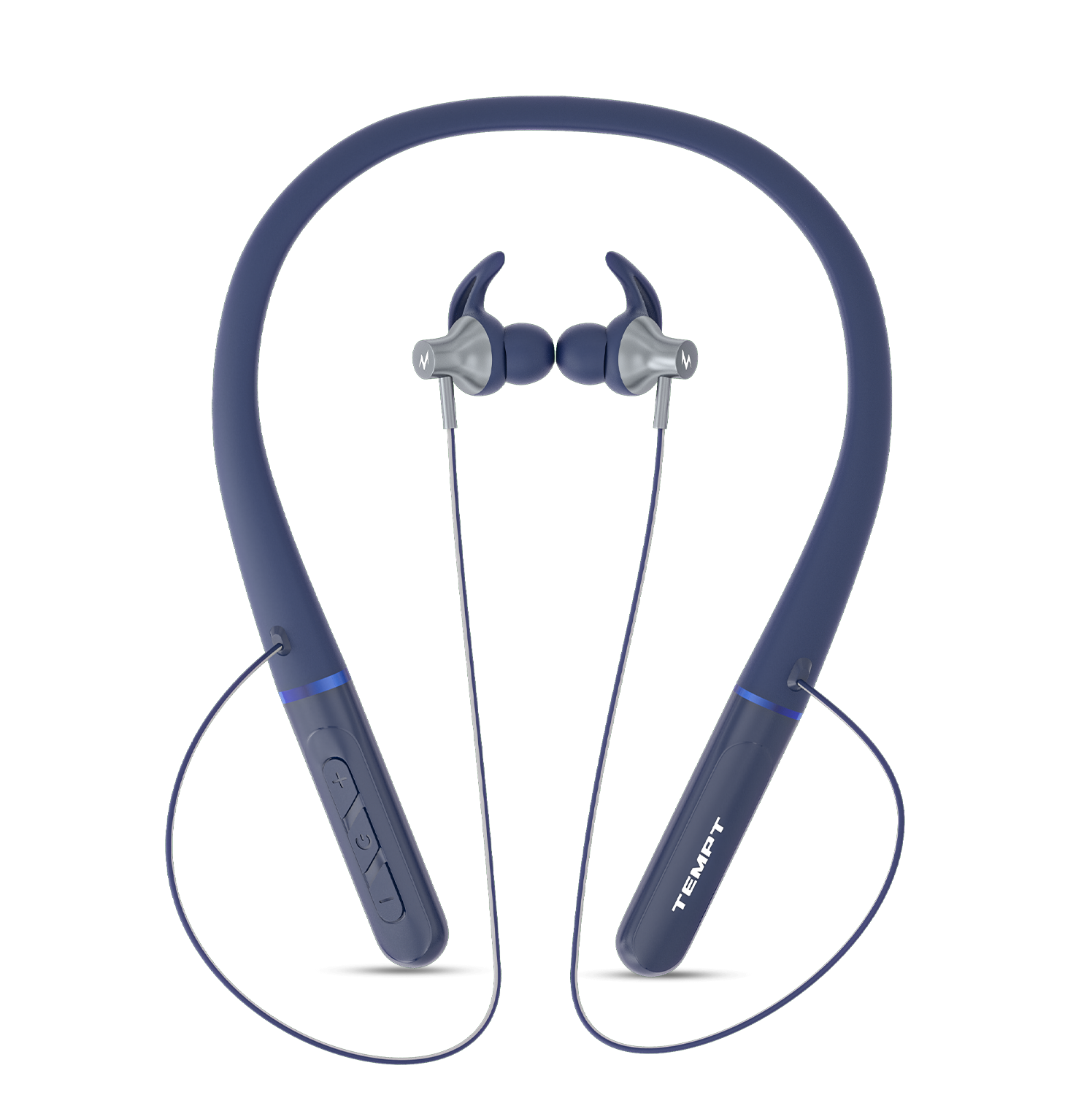 Tempt Spirit Wireless Bluetooth Neckbands Blue Neckband Earphones