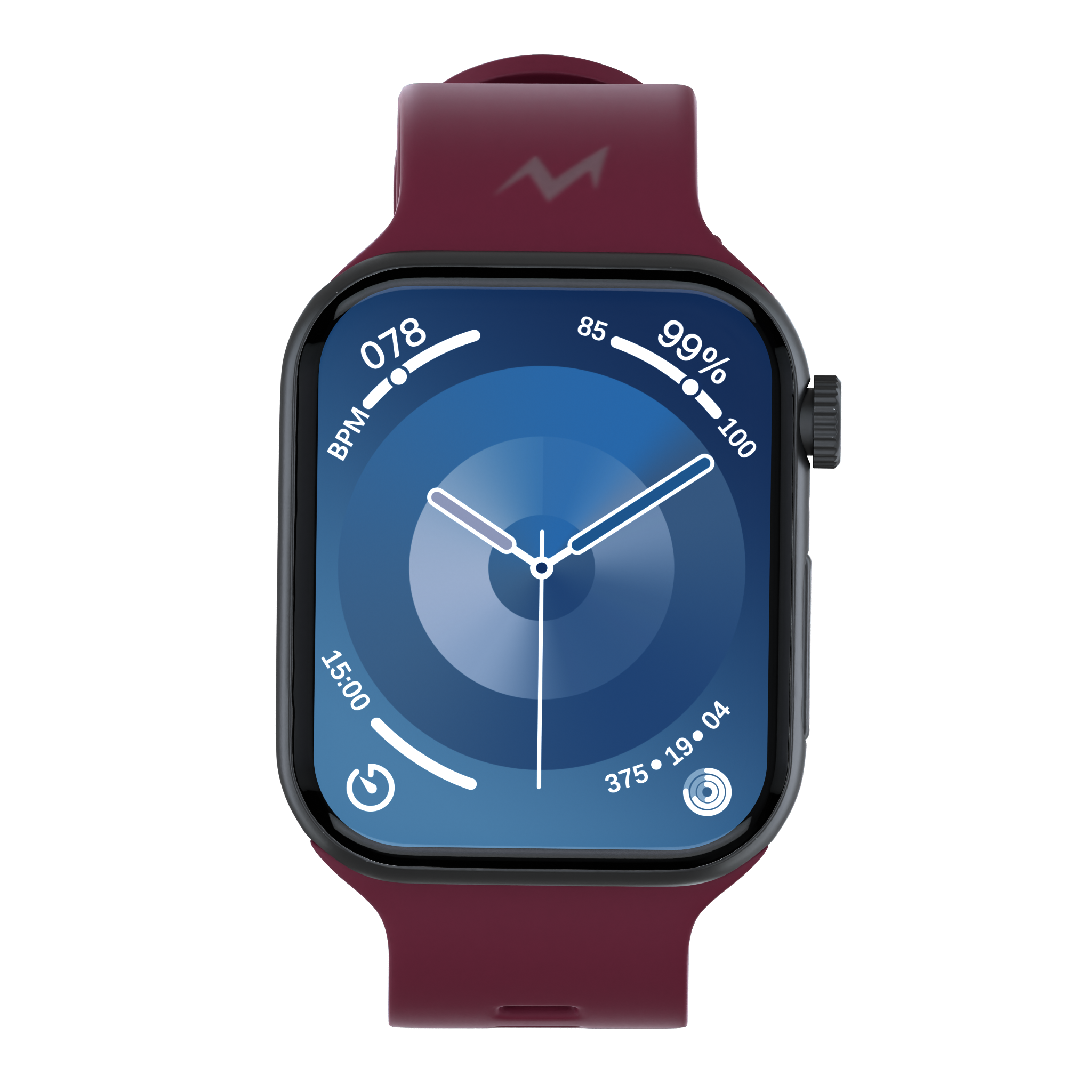 tempt streak x display of watch health tracking indicator, and timing