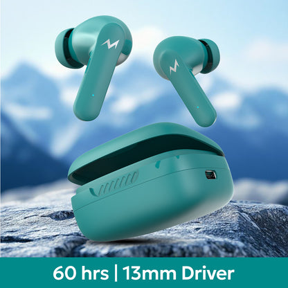 Tempt Thunder X Truly Wireless 60hrs playtime 13mm driver Bluetooth Earbuds