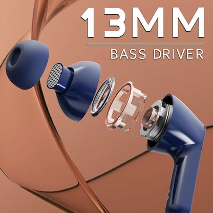 Tempt Thunder X 13mm Bass Driver Best Sound Quality Wireless Earbuds