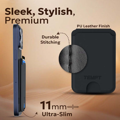 Tempt Trigo Foldable Wireless Charger with PU Leather Ultra Slim Design Wireless Charger