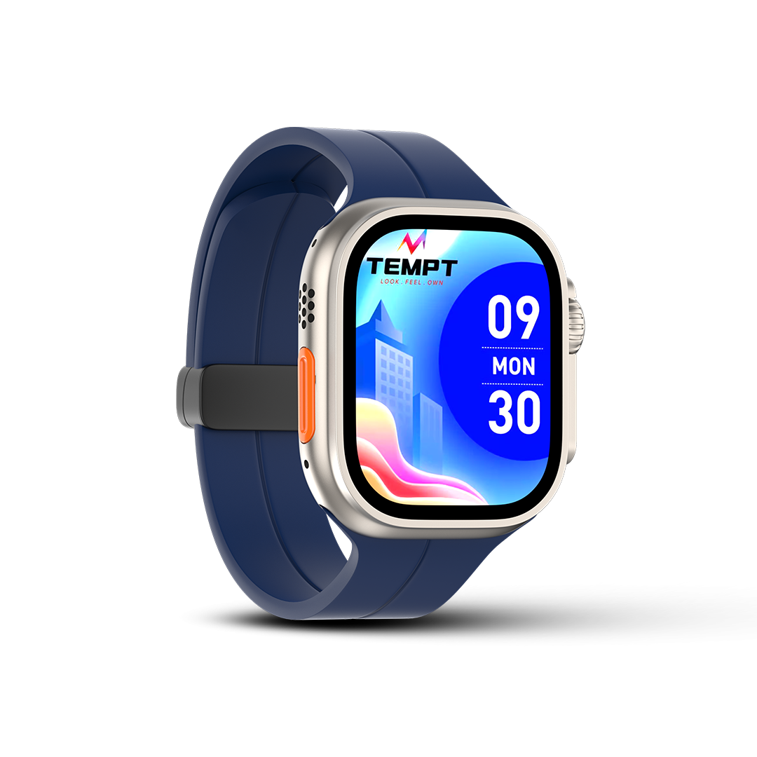 Tempt Verge Pro Blue Strap Smartwatch for Men and Women Smart Watch Category