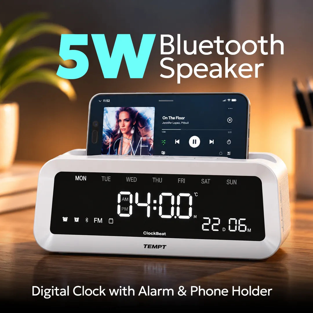 temptindia_White_juggler_clockbeat_speaker_5w_blutooth_speaker