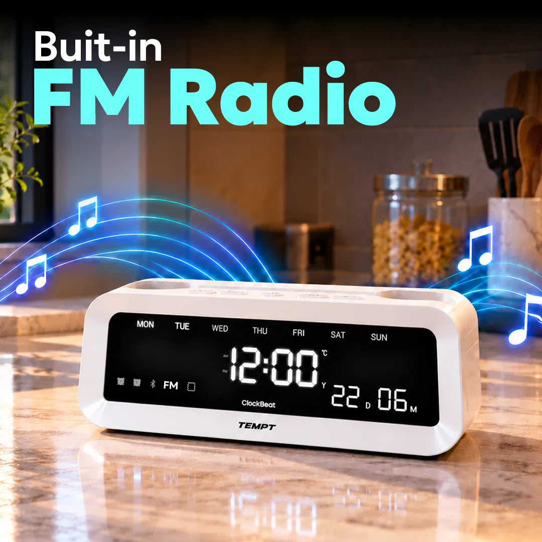 temptindia_White_juggler_clockbeat_speaker_build_fm_radio