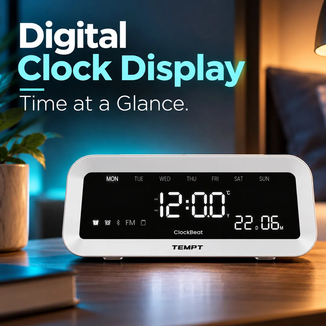 temptindia_White_juggler_clockbeat_speaker_digital_clock_display
