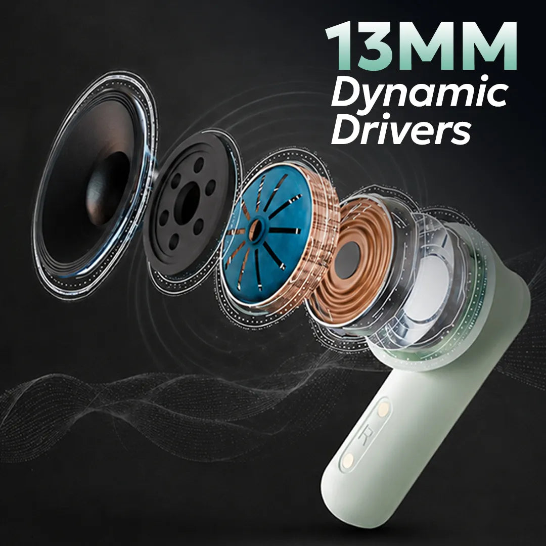 thunderpro mint green color 13mm dynamic drivers temptindia