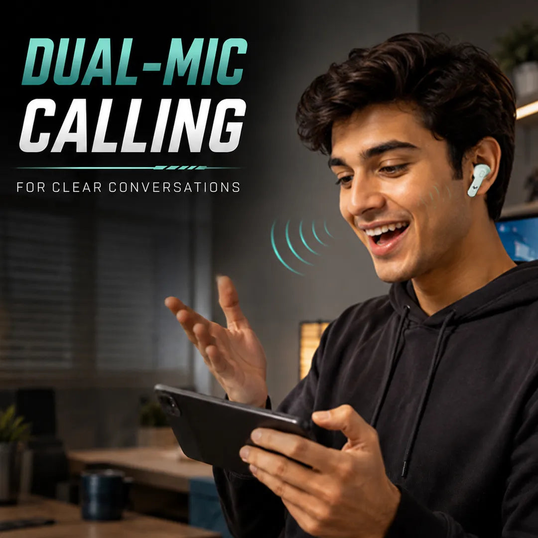 thunderpro_mint_green_color_dual_mic_calling_temptindia